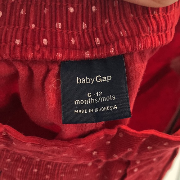 Baby Gap Christmas red with white polkadot corduroy pants - Size 6-12M - Picture 3 of 3